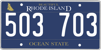 RI license plate 503703