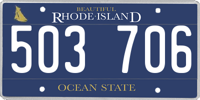 RI license plate 503706