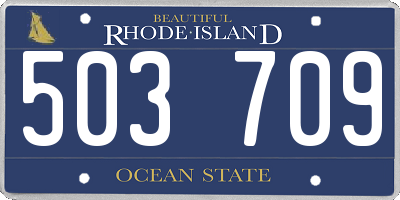 RI license plate 503709