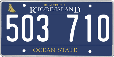RI license plate 503710