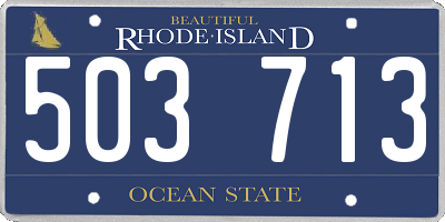 RI license plate 503713