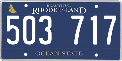 RI license plate 503717