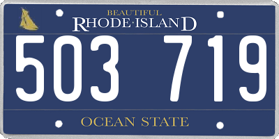 RI license plate 503719