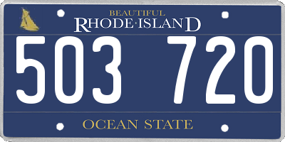 RI license plate 503720