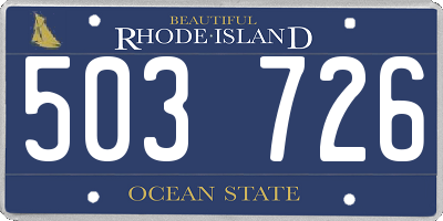 RI license plate 503726