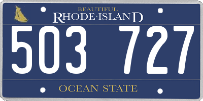 RI license plate 503727