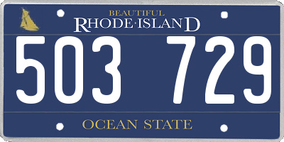 RI license plate 503729