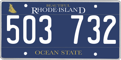 RI license plate 503732
