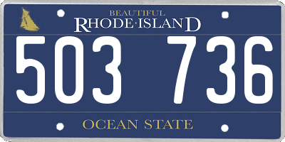 RI license plate 503736