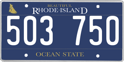 RI license plate 503750