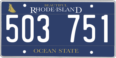RI license plate 503751