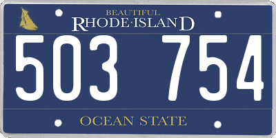 RI license plate 503754