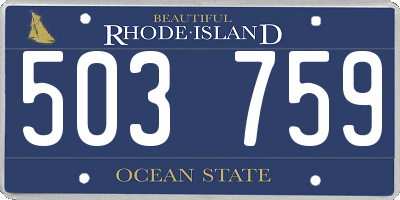 RI license plate 503759