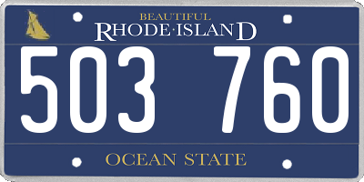 RI license plate 503760