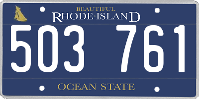 RI license plate 503761