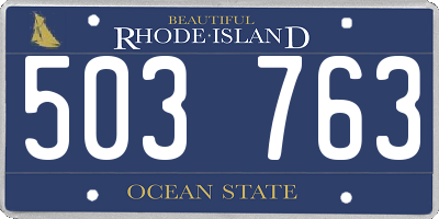 RI license plate 503763