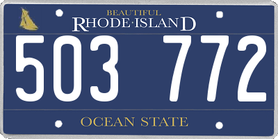 RI license plate 503772