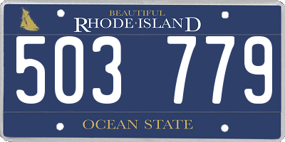 RI license plate 503779