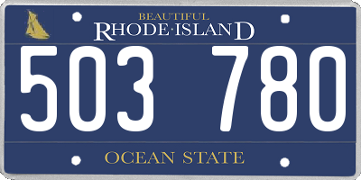 RI license plate 503780