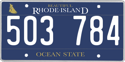 RI license plate 503784