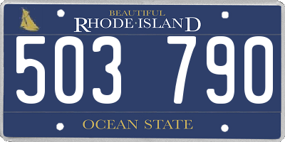 RI license plate 503790