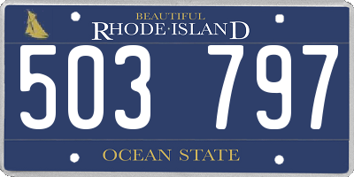 RI license plate 503797