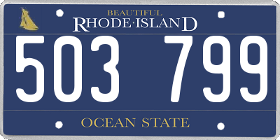 RI license plate 503799