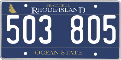RI license plate 503805
