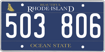 RI license plate 503806