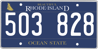 RI license plate 503828