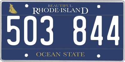 RI license plate 503844