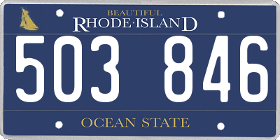 RI license plate 503846