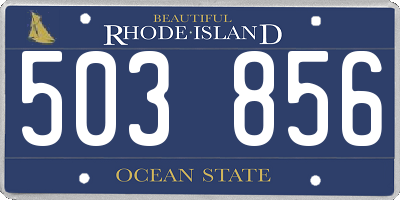 RI license plate 503856