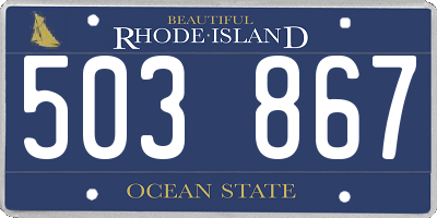RI license plate 503867
