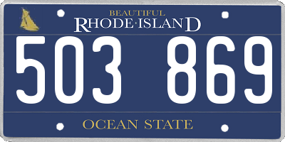 RI license plate 503869