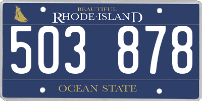 RI license plate 503878
