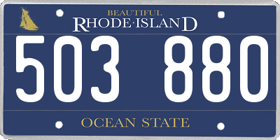 RI license plate 503880