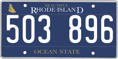 RI license plate 503896