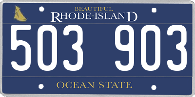 RI license plate 503903