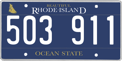 RI license plate 503911