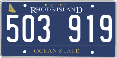 RI license plate 503919