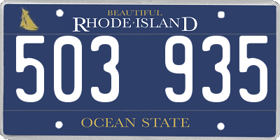 RI license plate 503935