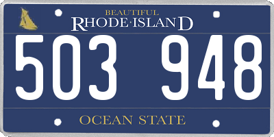 RI license plate 503948