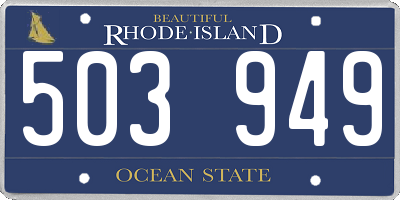 RI license plate 503949