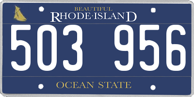 RI license plate 503956