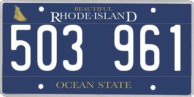RI license plate 503961