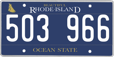 RI license plate 503966