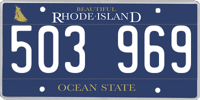 RI license plate 503969