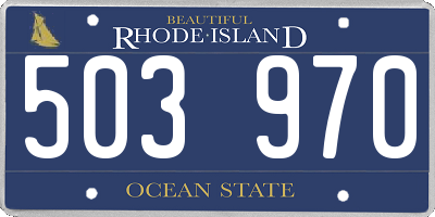 RI license plate 503970