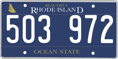 RI license plate 503972